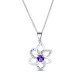 Amethyst Flower Necklace