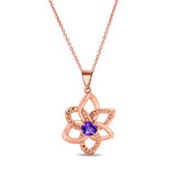 Amethyst Flower Necklace