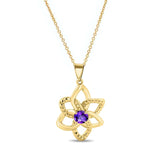 Amethyst Flower Necklace