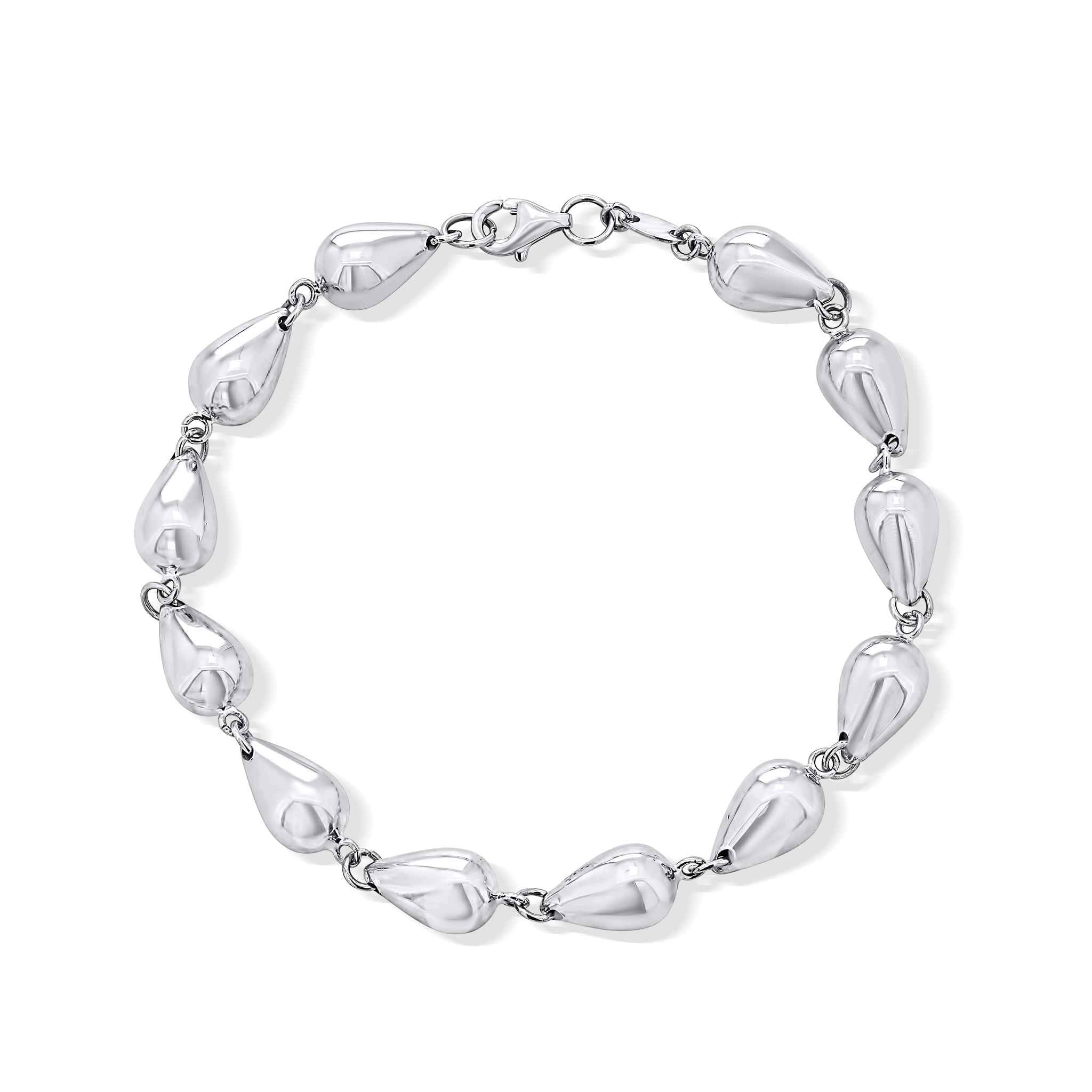 Teardrop Link Silver Bracelet – Barkev's