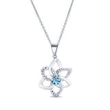 Aquamarine Flower Necklace