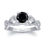 Black And White Diamond Infinity Ring