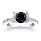 Vintage Pave Black And White Diamond Ring