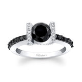 Vintage Pave Black Diamond Ring
