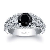 Vintage 1 Carat Black And White Diamond Engagement Ring