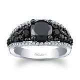 Vintage 1 Carat Black Diamond Engagement Ring