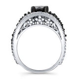 Vintage 1 Carat Black Diamond Engagement Ring