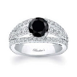 Art Deco Black And White Diamond Ring