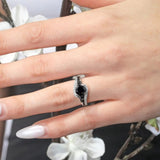Unique Black Diamond Engagement Ring