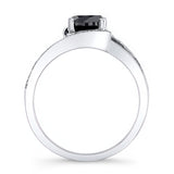 Unique Black Diamond Engagement Ring