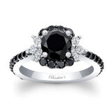 Marquise Halo Black Diamond Ring