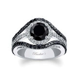 Halo Black Diamond Ring