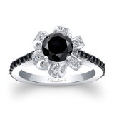Ribbon Black Diamond Ring