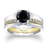Interlock Black And White Diamond Bridal Set
