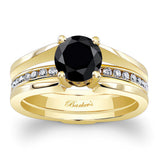 Interlock Black And White Diamond Bridal Set