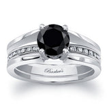 Interlock Black And White Diamond Bridal Set