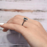 Pear Shaped Black Diamond Ring