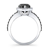 Pear Shaped Black Diamond Ring