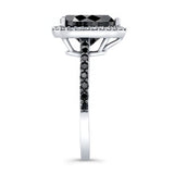 Pear Shaped Black Diamond Ring