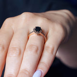 Black Diamond Pear Shaped Ring