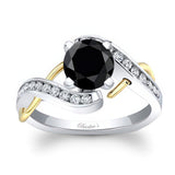 Black And White Diamond Channel Ring