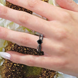 Princess Cut Black Diamond Twist Bridal Set