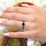 Twisted Black Diamond Engagement Ring