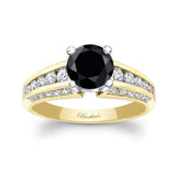 Black And White Diamond Channel Set Ring