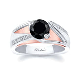 Pave Black And White Diamond Ring