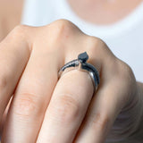 Black Diamond Marquise Ring