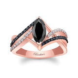 Black Diamond Marquise Ring