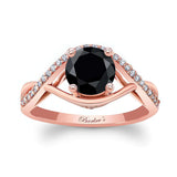 Black And White Diamond Criss Cross Ring