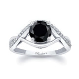 Black And White Diamond Criss Cross Ring