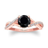 One Carat Black And White Diamond Ring