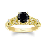 Vintage Black And White Diamond Ring