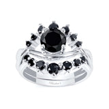 Black Diamond Unique Wedding Set