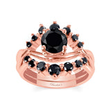 Black Diamond Unique Wedding Set