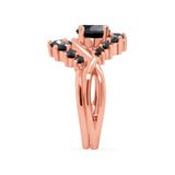 Black Diamond Unique Wedding Set