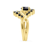 Black Diamond Unique Wedding Set