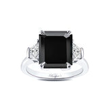 Emerald Cut 5 Carat Black Diamond Ring