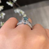 Unique Vintage Blue Diamond Ring