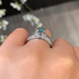 Unique Vintage Blue Diamond Ring