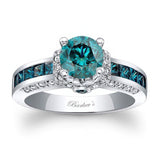 Unique Vintage Blue Diamond Ring