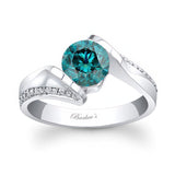 Channel Blue And White Diamond Ring