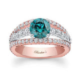 Art Deco Blue And White Diamond Ring