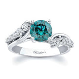 Classic Blue And White Diamond Ring