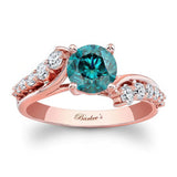 Classic Blue And White Diamond Ring