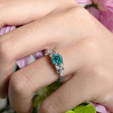 Vintage Marquise Blue Diamond Engagement Ring