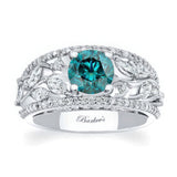 Vine Blue And White Diamond Ring