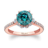 2 Carat Blue And White Diamond Ring